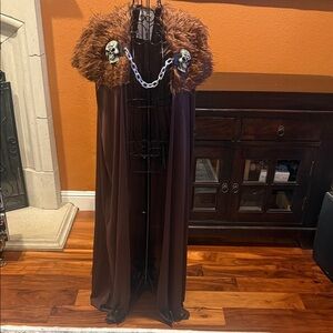 California Costumes Brown Fur Collar Cloak Warlord